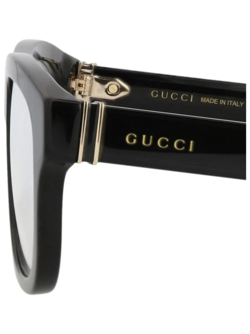 New Gucci Women's Eyeglasses Square Rectangle Recycled Acetate Frame Mens Black